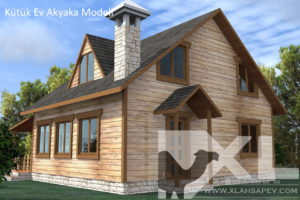 Ahşap villa 3d