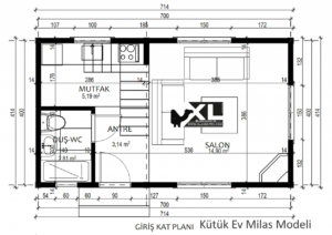 Muğla ahşap yazlık ev projesi